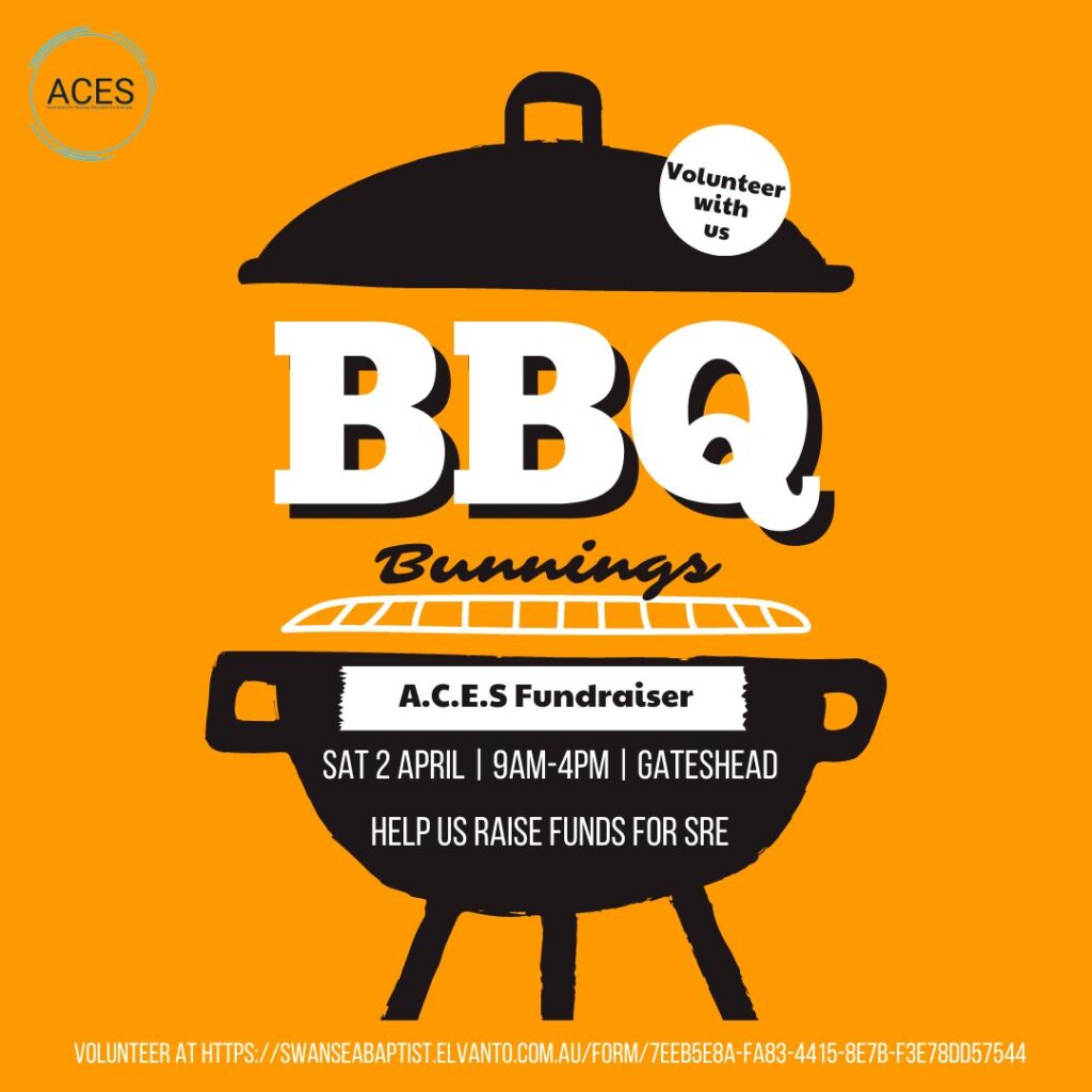 ACES bunnings bbq April 2nd